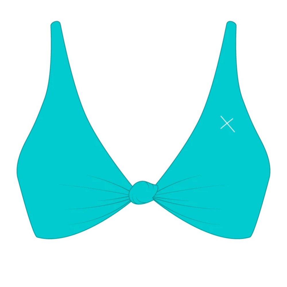 Cyan Twist Top